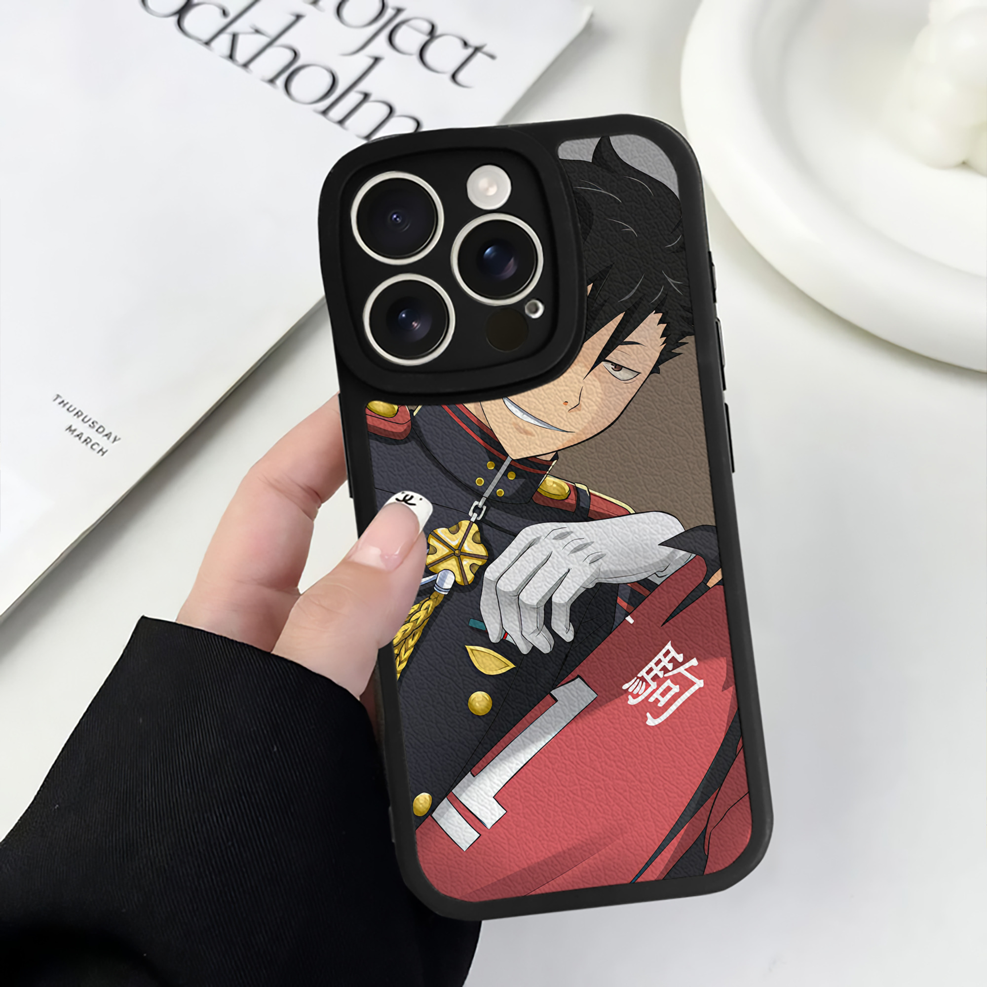 （画像用） ハイキュー!! Haikyu!! 【iPhone 16シリーズ対応】シリコンスマホケース（レザー調） 材質：シリコン
